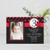 Madame rouge Bug Party Birthday Invitation (Debout devant)
