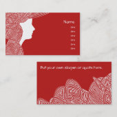 Madame rouge carte de visite (Devant / Derrière)