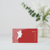 Madame rouge carte de visite (Debout devant)