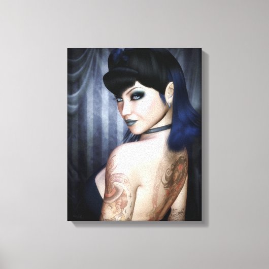 Madame Sophie Vampire Queen Wrapped Canvas Print (Voorkant)