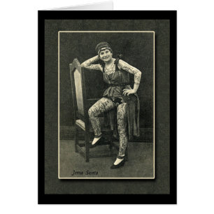 Madame tatouée par cru Card ou carte postale