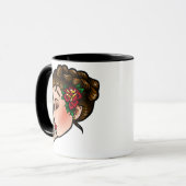 Madame traditionnelle HeadCoffee Mug de tatouage (Devant gauche)