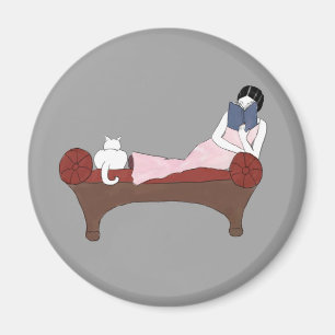 Madame, un chat et aimant très bon de livre d'A