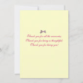 Madame victorienne carte de remerciements de Mys (Dos)