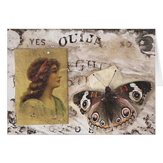 Madame vintage Collage de papillon (Devant horizontal)