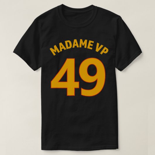 Madame VP 49 Vice President USA Jersey Blue Yellow T-shirt (Design voorkant)