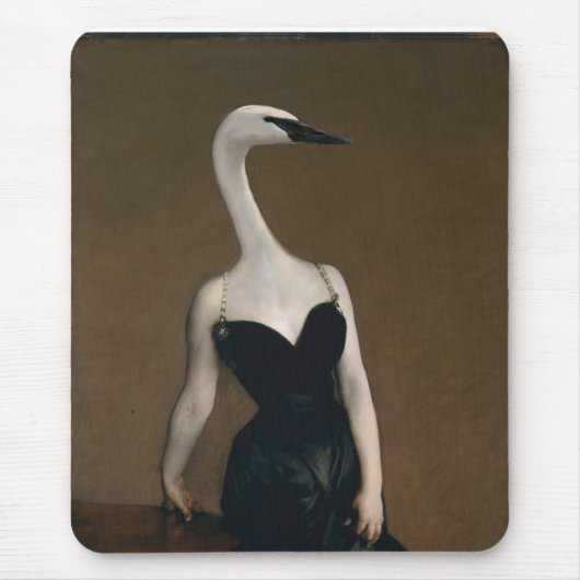 Madame X heeft een Swanlike Neck Mousepad Muismat (Voorkant)