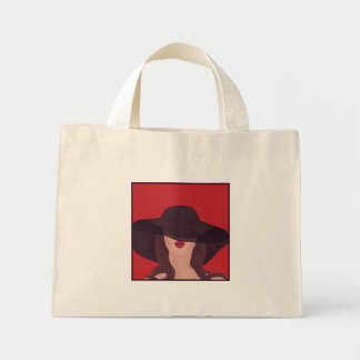 Madamemoiselle illustratie mini tote bag