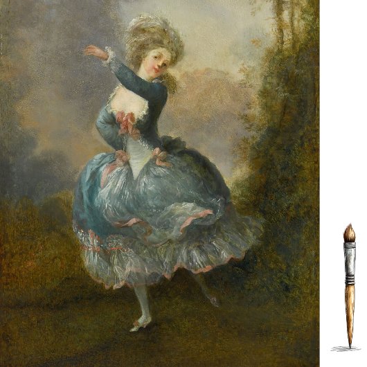 Madamoiselle Duthe-dansing door Jean Schall Tissuepapier