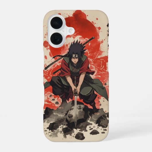 Madara Uchiha – Cinematic Watercolor  iphone case iPhone 16 Hoesje (Achterkant)