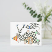 MadCatWoman harlequin Cat Briefkaart (Staand voorkant)