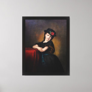 Mädchenporträt door Samuel Baruch Ludwig Halle Canvas Afdruk