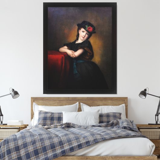 Mädchenporträt door Samuel Baruch Ludwig Halle Canvas Afdruk (Insitu (Slaapkamer))
