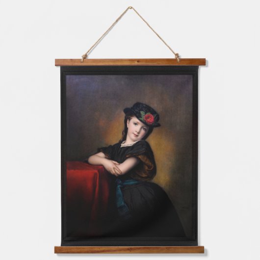 Mädchenporträt door Samuel Baruch Ludwig Halle Hangend Wandkleed (Voorkant)