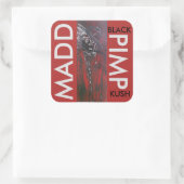 MADD PIMP BLACK KUSH VIERKANTE STICKER (Tas)