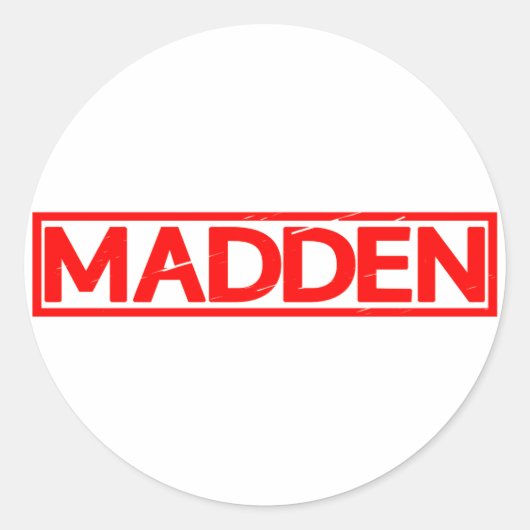 Madden Stamp Ronde Sticker (Voorkant)