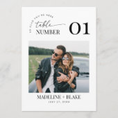 MADDIE Table Numbers with Photo Kaart (Voorkant)