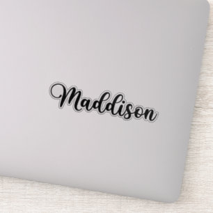 Maddison Naam - Handgeschreven kalligrafie Sticker