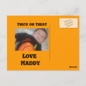 Maddy Halloween. Briefkaart (Achterkant)