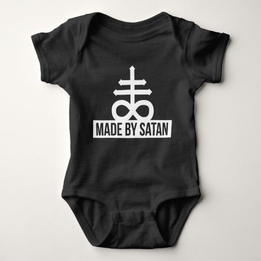 Made by Satan - Cross 666 Antichrist - Baby Romper (Voorkant)