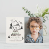 Made Four Adventure Camping Photo Boy 4e verjaarda Kaart (Staand voorkant)