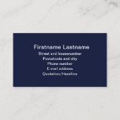 Made in 1950 visitekaartje (Achterkant)