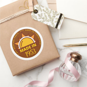 MADE IN 1953 grappig verjaardagscadeau Ronde Sticker