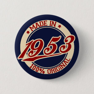 Made in 1953 ronde button 5,7 cm