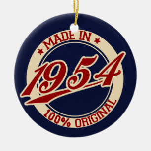 Made in 1954 keramisch ornament