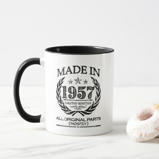 Made in 1957 - Funny 60th Birthday Mok (Met donut)