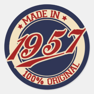 Made in 1957 ronde sticker
