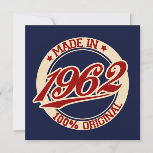 Made in 1962 kaart (Voorkant)