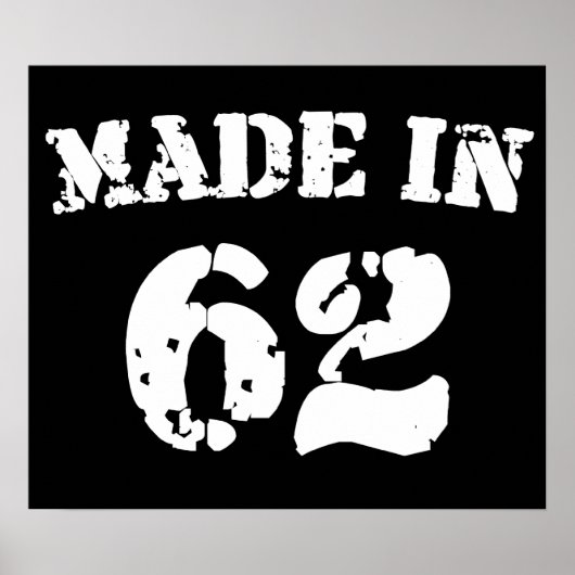 Made in 1962 poster (Voorkant)