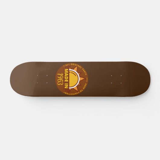 MADE IN 1963 grappig verjaardagscadeau Skateboard (Horizontaal)
