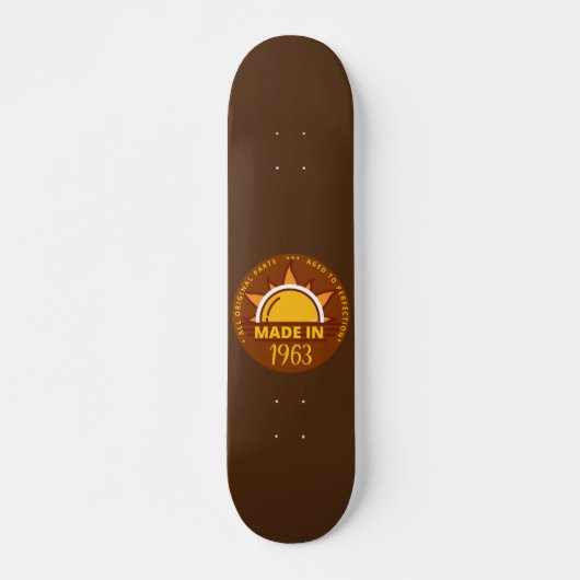 MADE IN 1963 grappig verjaardagscadeau Skateboard (Voorkant)