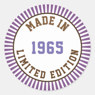 Made in 1965 ronde sticker