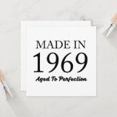 Made in 1969 kaart (Voorkant / Achterkant in situ)