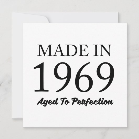 Made in 1969 kaart (Voorkant)