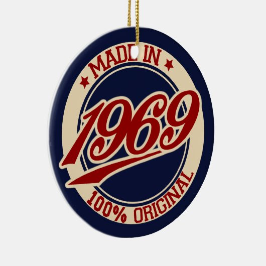 Made in 1969 keramisch ornament (Rechts)