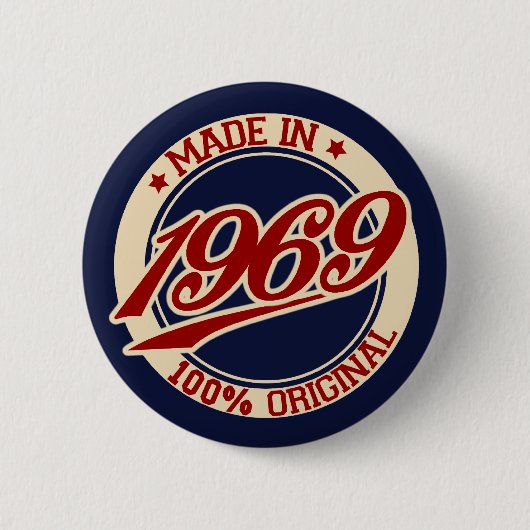 Made in 1969 ronde button 5,7 cm (Voorkant)