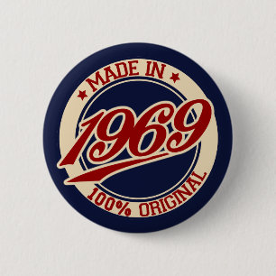 Made in 1969 ronde button 5,7 cm