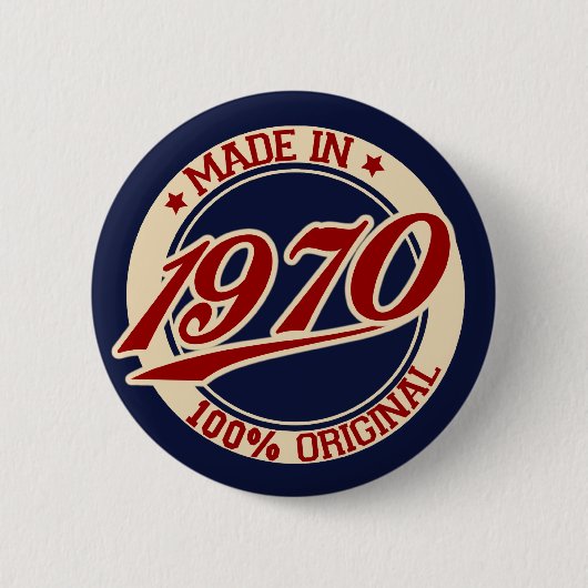Made in 1970 ronde button 5,7 cm (Voorkant)