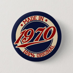 Made in 1970 ronde button 5,7 cm