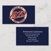 Made in 1970 visitekaartje (Voorkant / Achterkant)