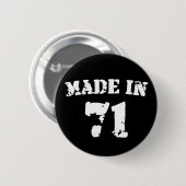 Made in 1971 ronde button 5,7 cm (Voorkant /achterkant)