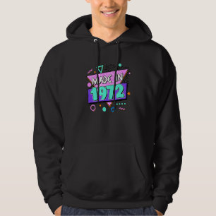 Made in 1972 50e verjaardag 80s 90s jaren '90s '80 hoodie