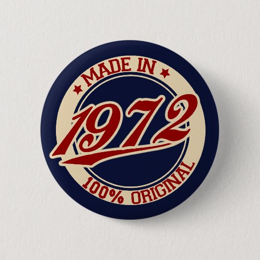 Made in 1972 ronde button 5,7 cm (Voorkant)