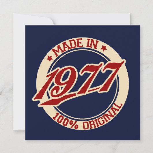 Made in 1977 kaart (Voorkant)