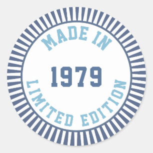 Made in 1979 ronde sticker