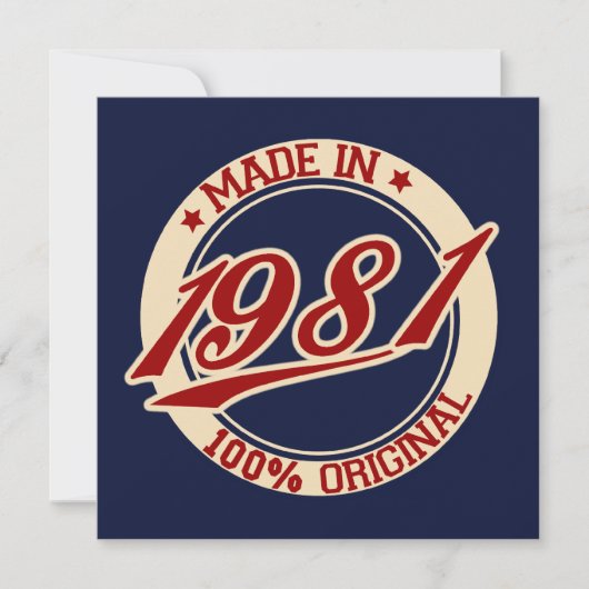 Made in 1981 kaart (Voorkant)